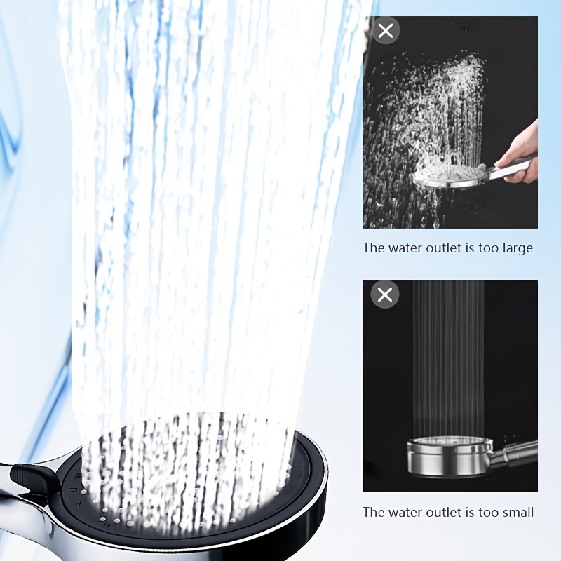 8-Position Shower Head Combo Set with Universal Shower Hose