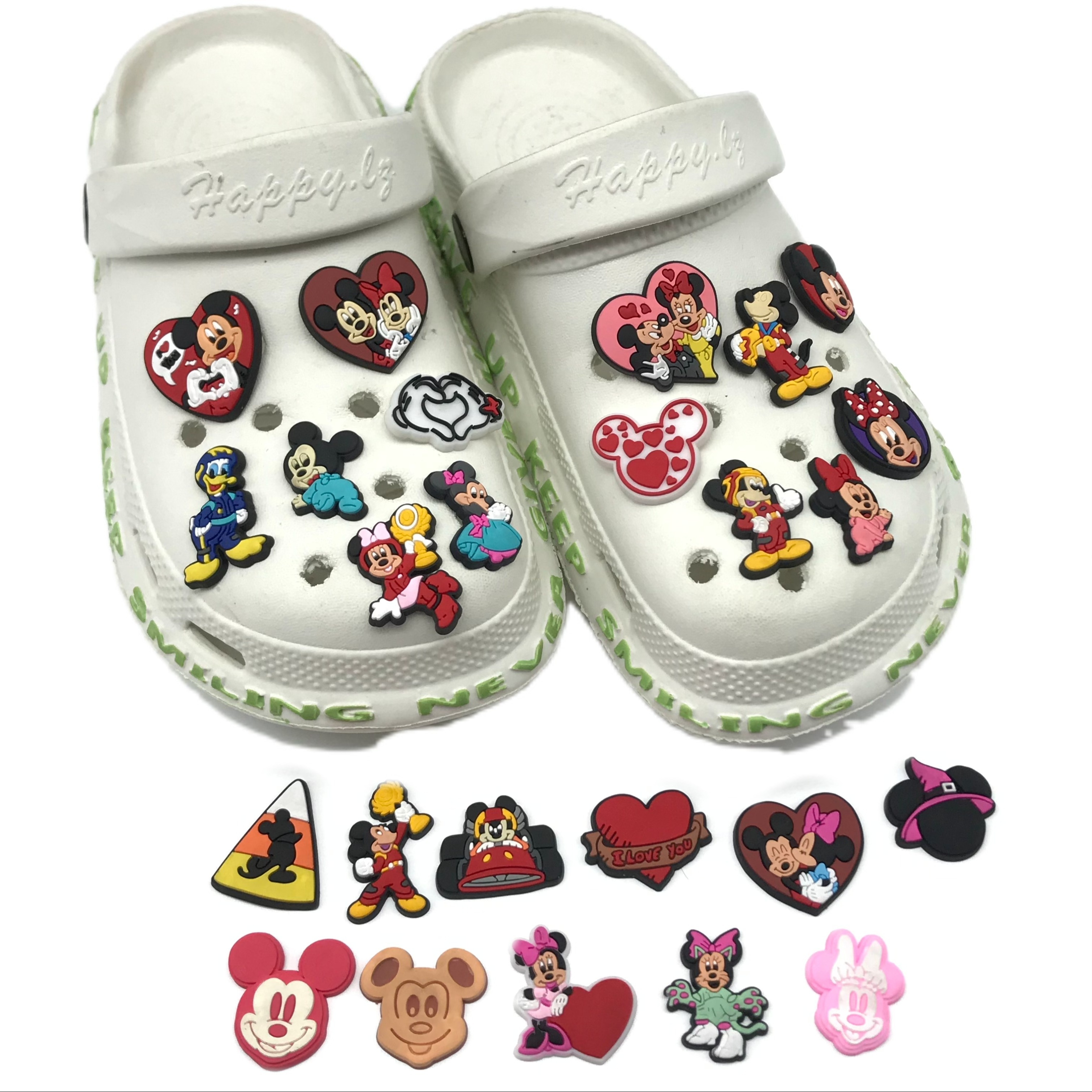 Good Quality 1-25pcs PVC Shoe Charm Mickey Minnie Donald Duck