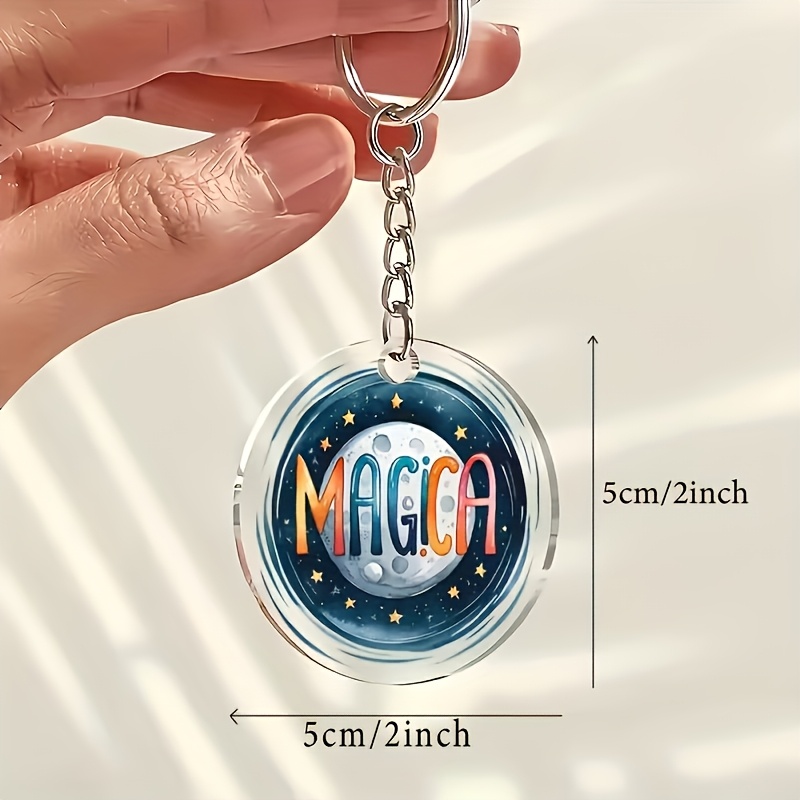 TEMU 50pcs Custom Photo Acrylic Keychains. Christmas 5cmx5cm Cm Personalized Logo Keychains, Women's Keychains, Christmas - Personalized Double-sided