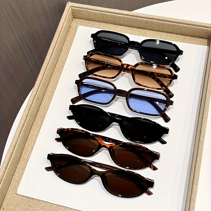 6pcs womens vintage classical square oval frame fashion glasses for   gifts  
