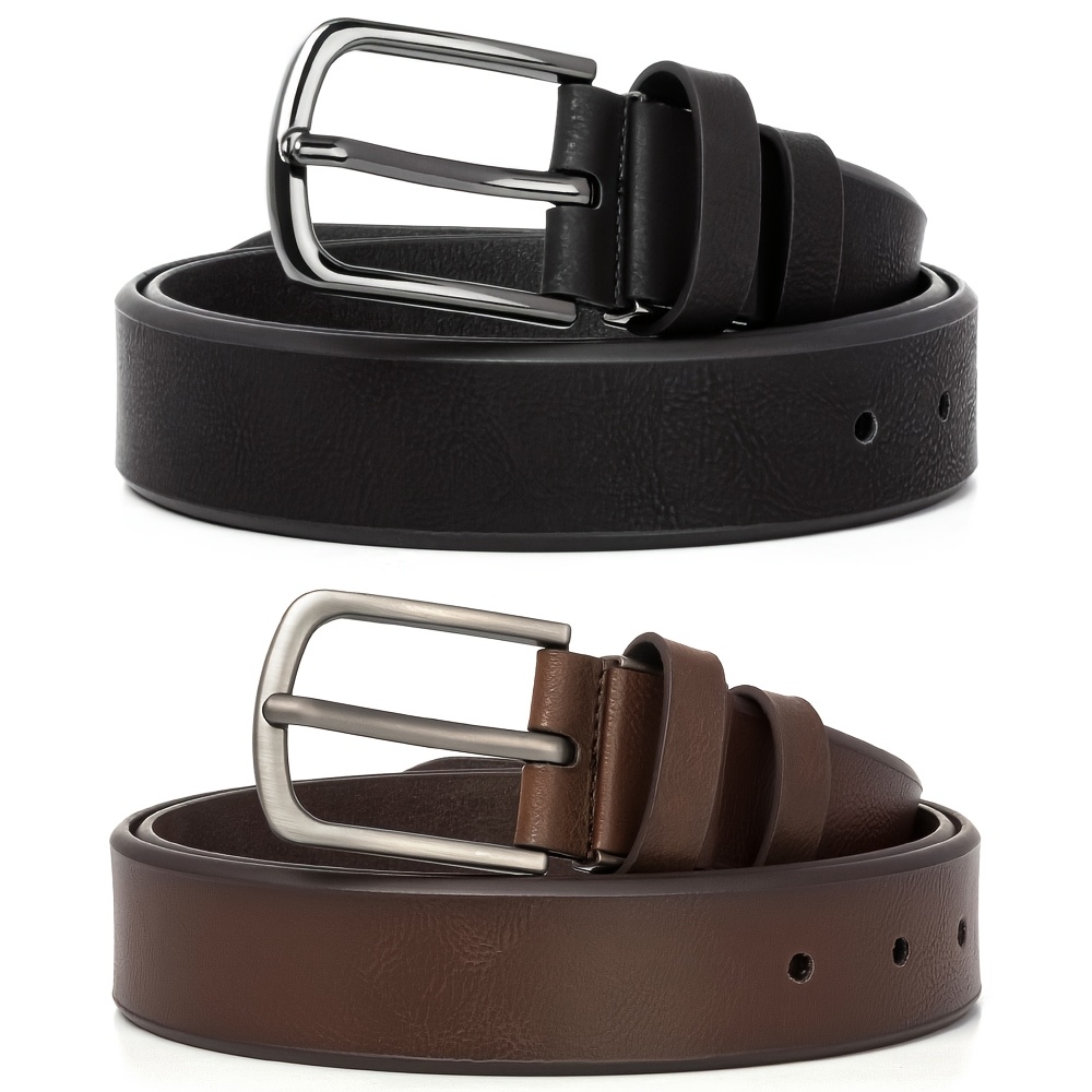 Ceinture Homme Vintage — Pack 1/2/3 pièces 1/2/3 pièces Ceinture Homme Vintage Haut de Gamme, Durable et Respirante, Design Ajustable avec Boucle Carrée, Idéale pour Professionnels, Public Mature et Passionnés de Mode, Cadeau Parfait pour Diverses Occasions, Adaptée aux Jeans et Tenues Formelles, Alliant Pratique et Texture, Facilement