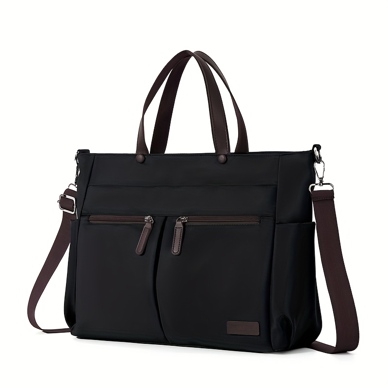 E-shop OGEHUAFEE Wo Laptoptasche mit großem Fassungsvermögen, abnehmbarem Trageriemen & Reißverschluss – Leichte Nylon-Umhängetasche/Bürotasche mit
