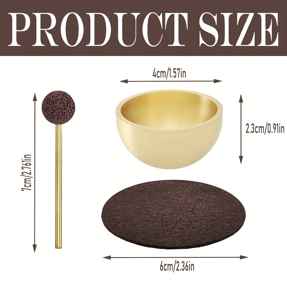 Image of Singing Bowl Set - Portable Meditation Sound Bowl Suitable For Yoga, Meditation, Attention, , Heart Chakra Balance, Relaxation And Spiritual Growth