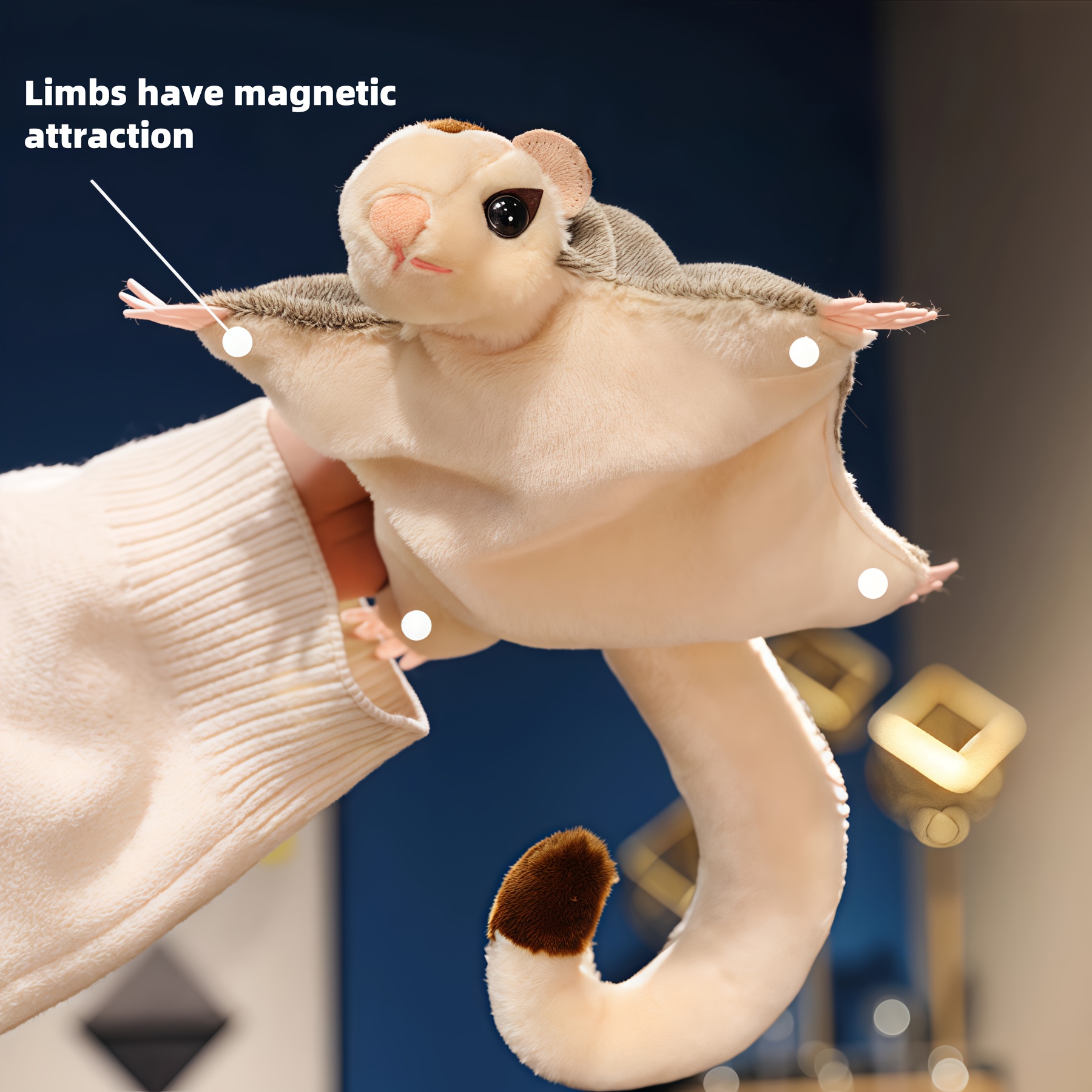Image of Honey Bag Glider Plush Doll Cute Home Shop Doll Ornament Fun Gifts, Cute Gifts, Birthday Gifts, Holiday Gifts Plush Puppets Plush Doll