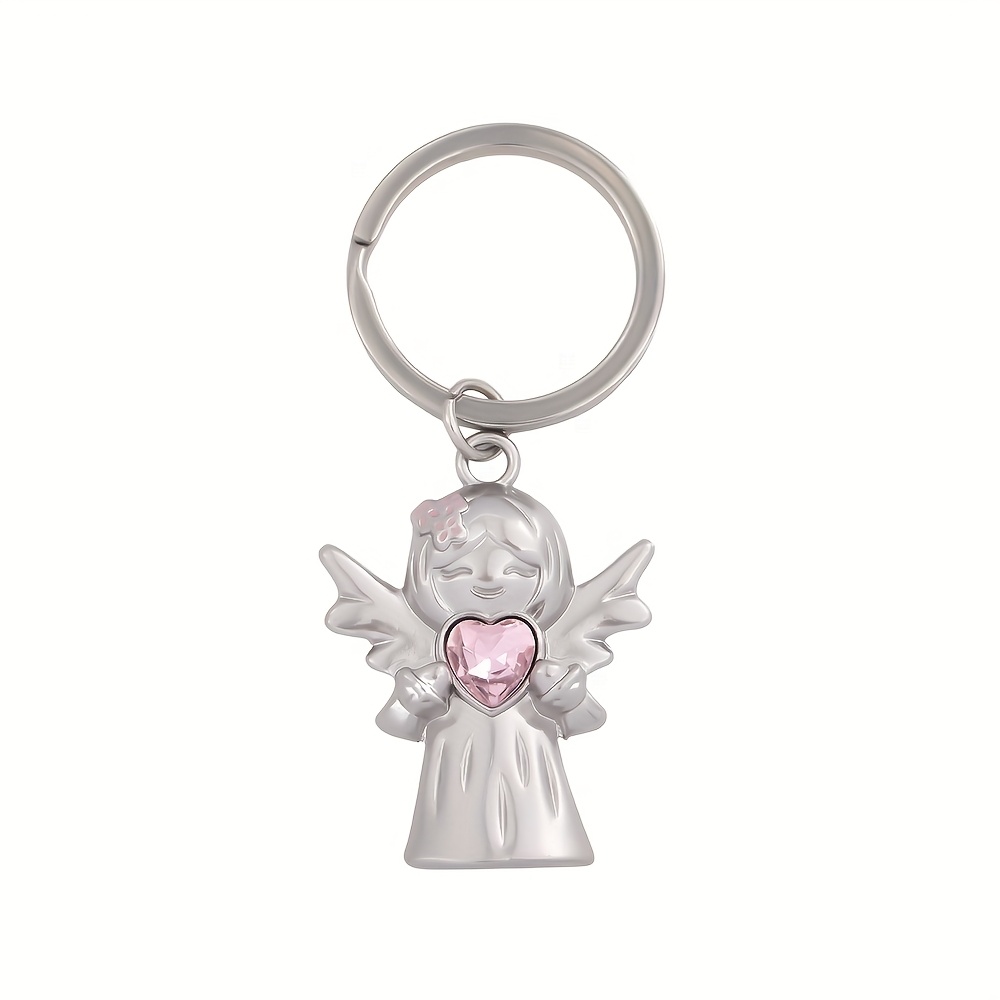 1pc Smiling Holding Keychain Bag Pendant Key Ring Wallet Backpack Car Ornament Earphone Accessory Women's Gift