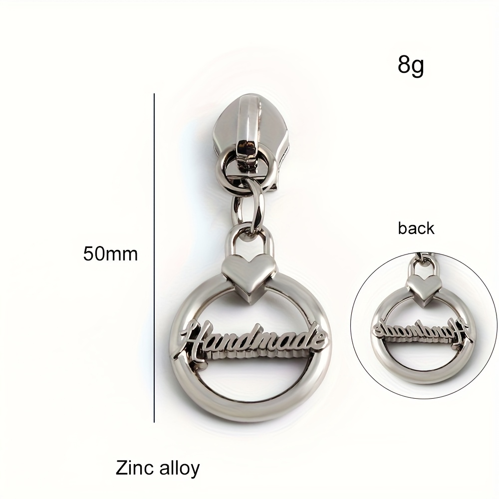 Image of 5pcs Of 50mm Size Handmade Round Ring Zipper Pulls For Bags And Clothing, Zipper Head Closure Additions For Wallet Making, Wallet Making, Diy Wallet Making