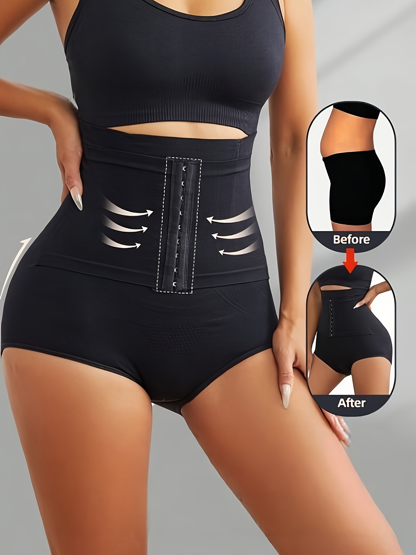 shapewear padded butt lifter panties, high waist trainer tummy