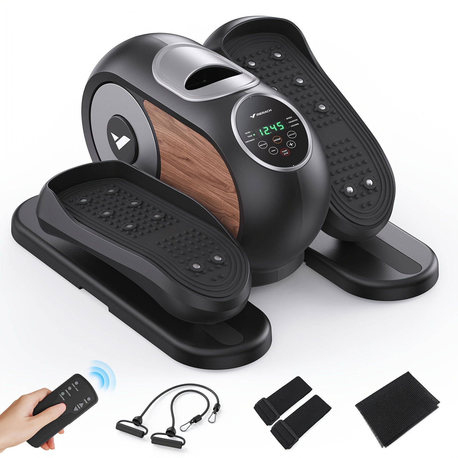TEMU Merach Under Desk Electeic Elliptical Machine, Elliptical Ellipse Leg Exerciser For Home Use, Under Desk Elliptical For Seniors Fully Assembled