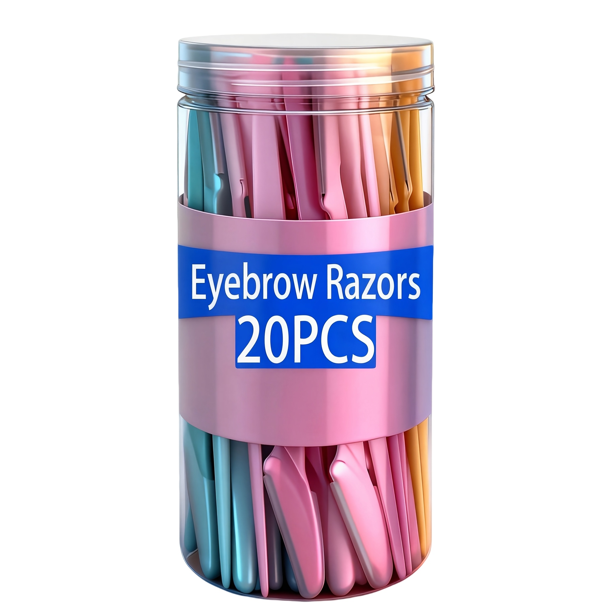 TEMU 20pcs Eyebrow Razors & Facial Shaver Set For , Facial Hair Remover For Upper Lip, Cheek, Forehead - Safe Grooming Tool With Protective Cover, Ideal For Beginners, Personal Care & Travel