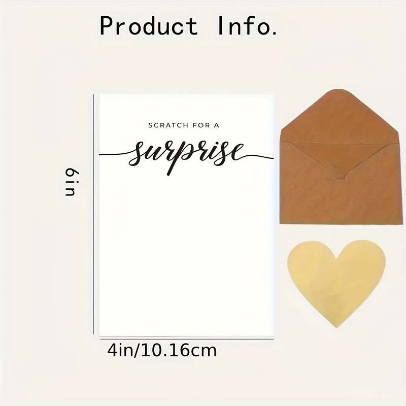 Image of Mystery Surprise Scratch Card, Birthday Greeting Card, Surprise Gift, Includes Envelope