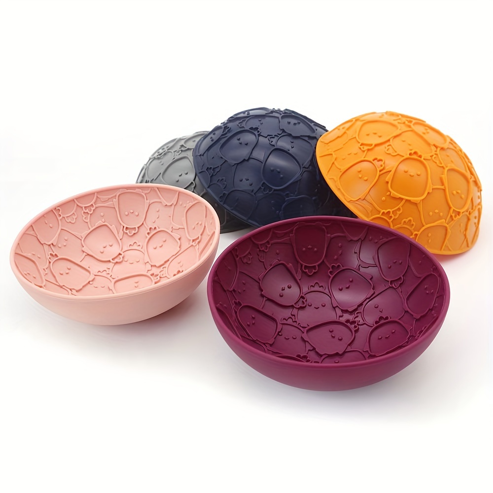 1pc silicone pet bowl lickable mat multi functional dog feeding dish easy to   slow feeder for dogs Product details 4