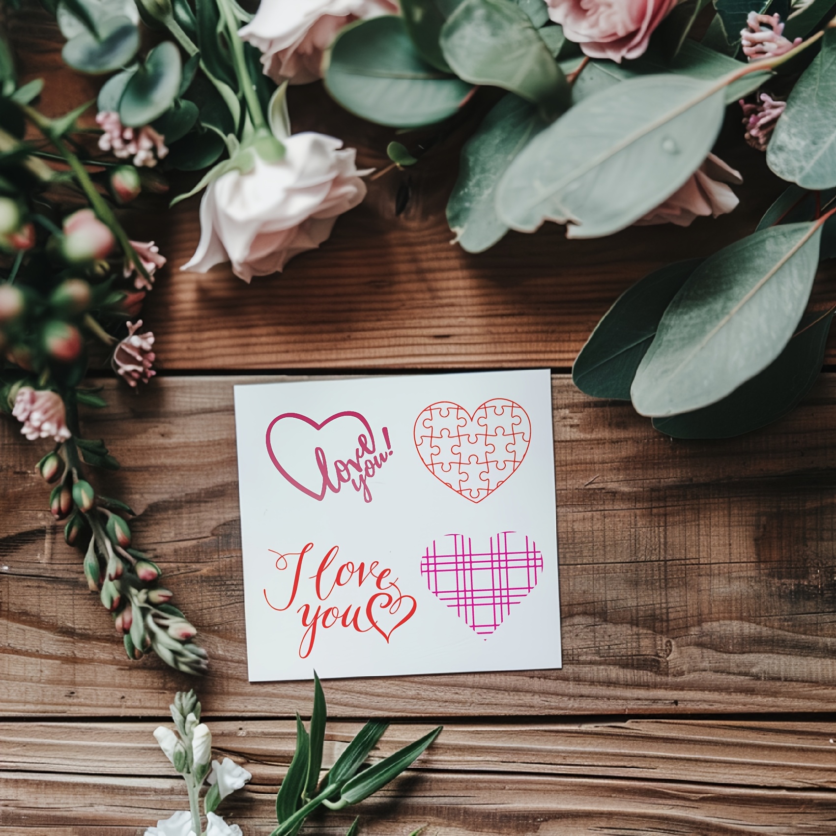 Set Timbri Trasparenti San Valentino – 11x16cm, Motivi Cuore In Silicone, Per Scrapbooking, Biglietti, Diari E Fai Da Te
