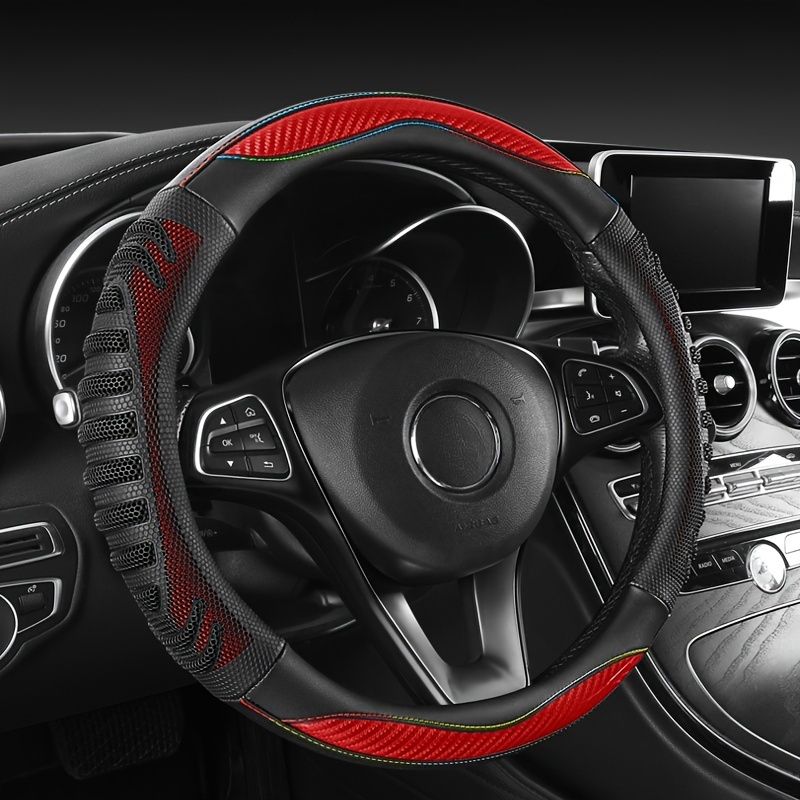 

Stylish & Leather Steering Wheel Cover With Safety - Fit, Protection & For Cars, Steering Wheel Covers For Cars