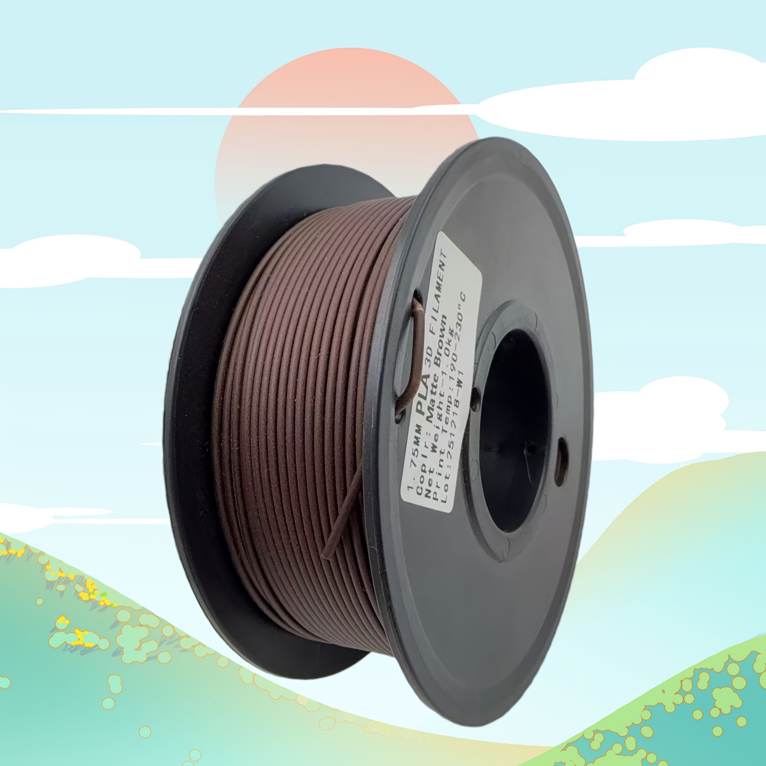 Matte Pla Filament 1.75mm, 0.25kg (0.55lbs) 3d Printer Filament, , Less , Reduced Layer Line , Matte Brown