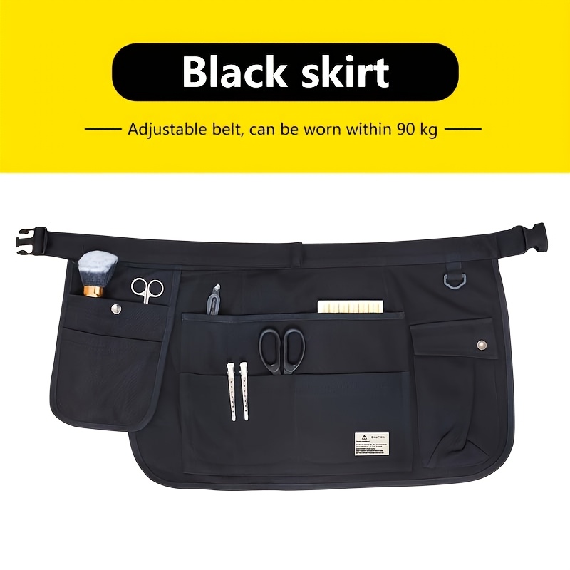 TEMU Delantal Corto Personalizable con Bolsillo Multifuncional Frontal, Adecuado para Diversas Posiciones Laborales. Ideal para Uso Diario, y