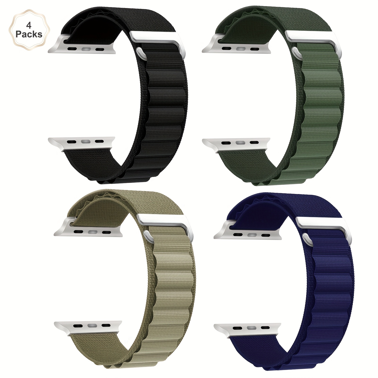E-shop Nylon Uhrenarmbänder mit Berg C-Clips für Uhren (4er Set)