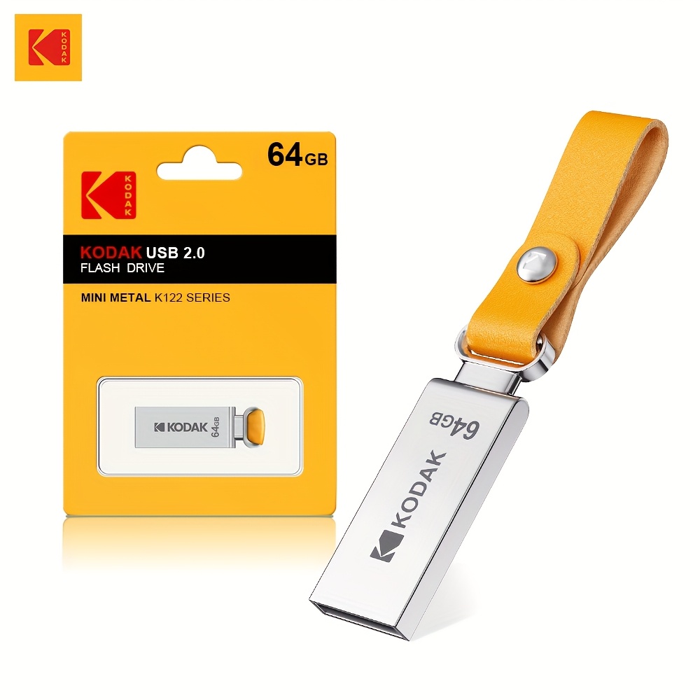 

Kodak 32gb/64gb/128gb Mini Metal Usb2.0 Flash Drive, With Rotating Usb Stick For Pc, Cars