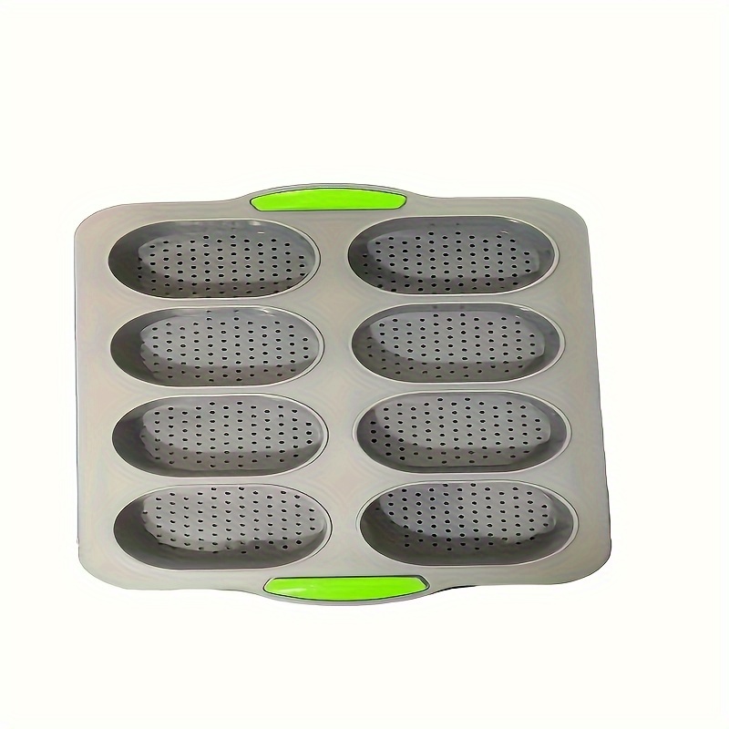 

8-cavity Oval Silicone Mold For French Bread - Diy Baking & Kitchen Crafts