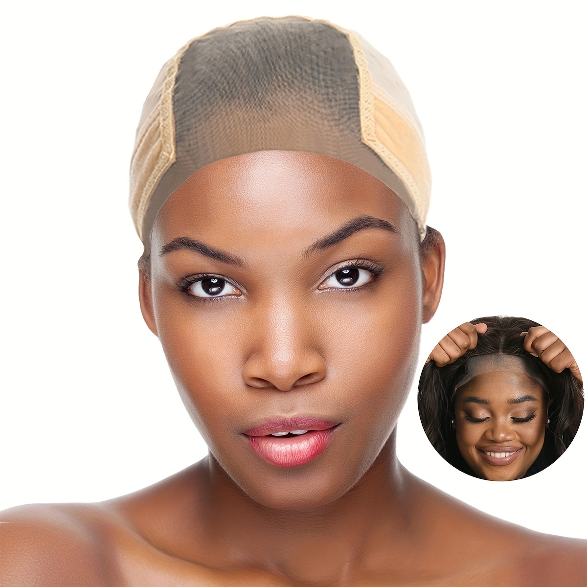 non slip lace wig grip cap transparent adjustable wig cap  display picture 3