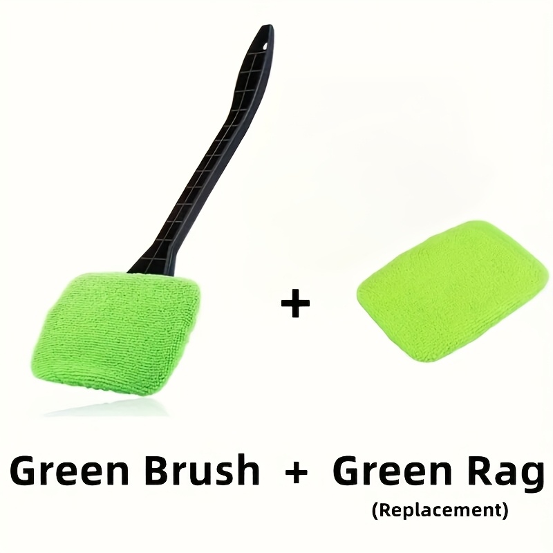 Image of 1 Car Windshield Cleaning Brush With 2 Reusable Pads - Suitable For Interior, Exterior, Household Glass, And -purpose Car Glass Cleaning For Dirty Vehicles