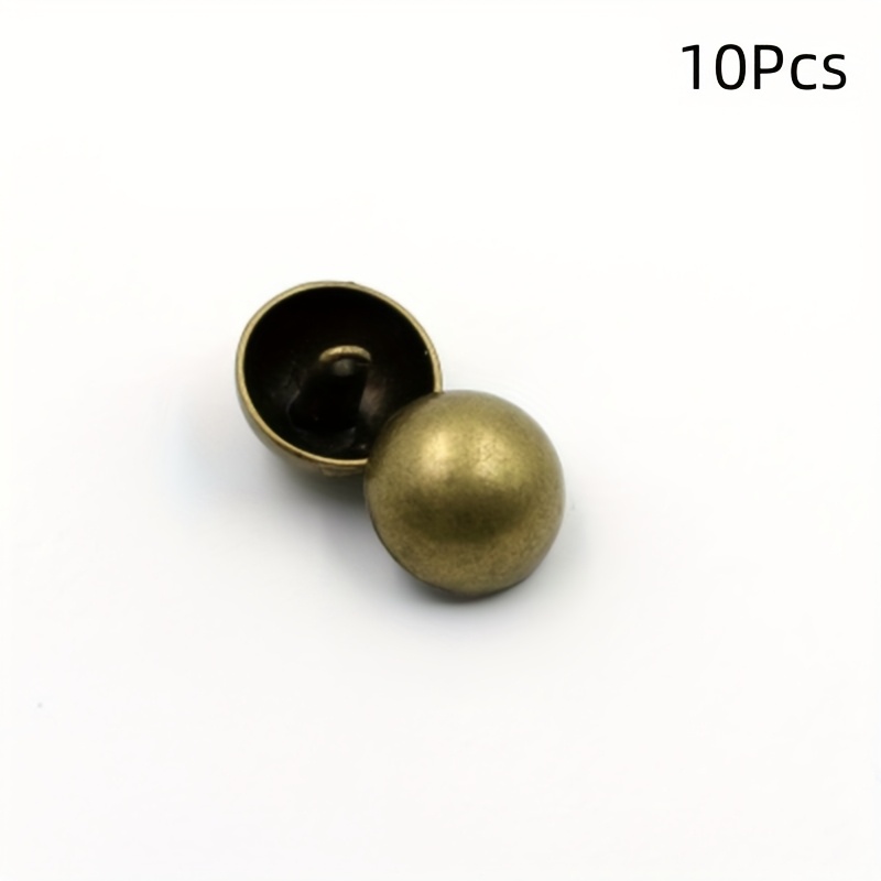 TEMU 10 pièces Boutons Métalliques 15mm pour Couture DIY, Accessoires de Vêtements et Décorations à Tige