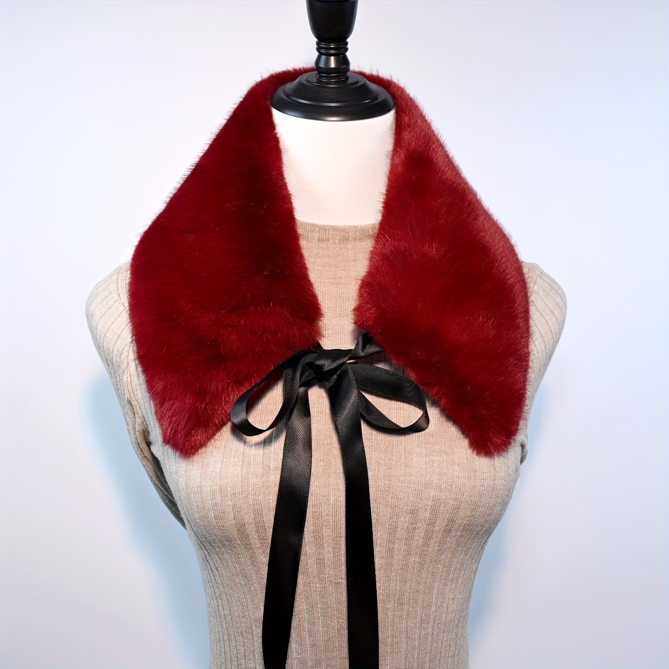 TEMU 1pc Women's Elegant Fashion Neck Scarf, Elegant Solid Color Shoulder Pad, Detachable Collar, Casual Wear