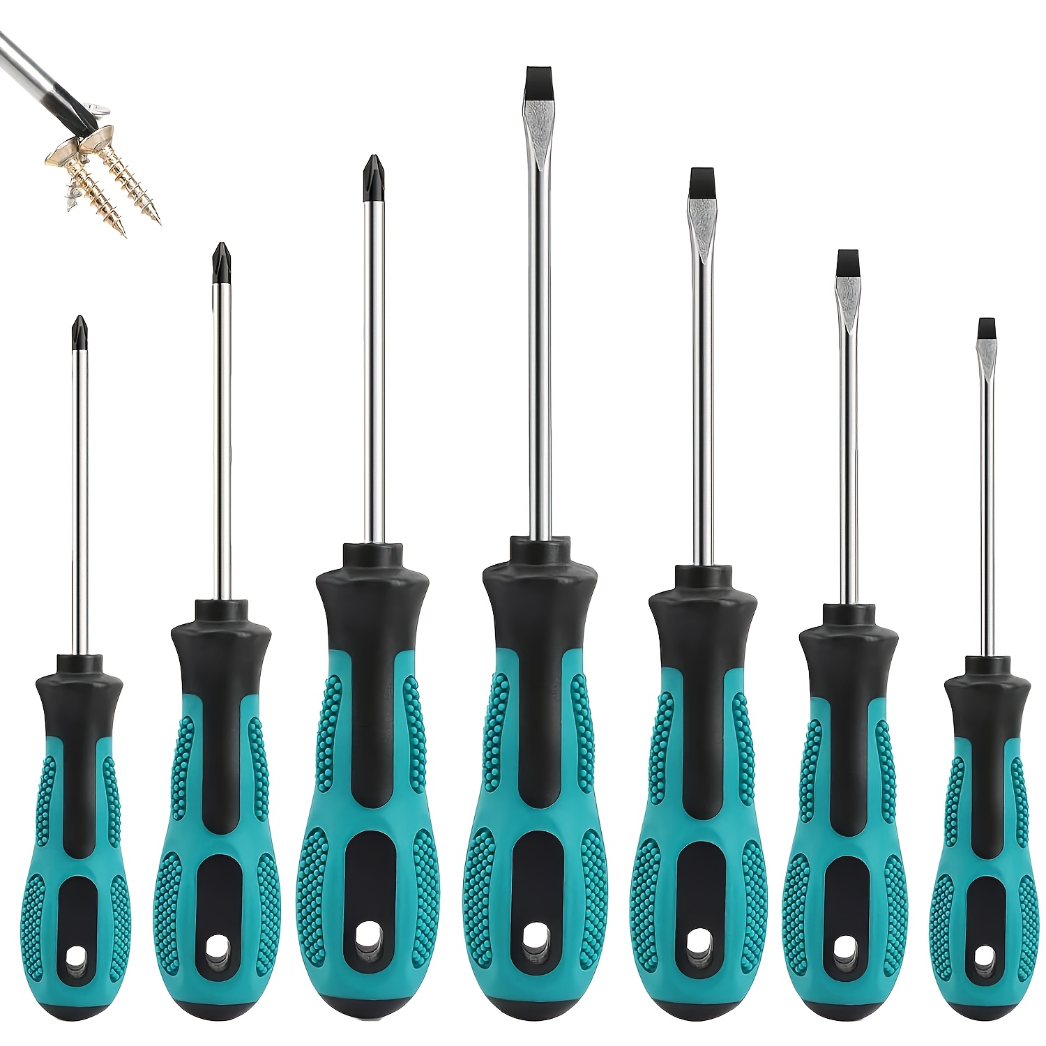 

Precision Screwdriver Set, Steel Round Head, & , Non-slip Grip, Magnetic Tip, -, For Electronics, Furniture, Appliances & Auto Repair