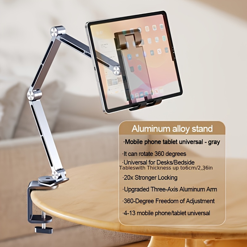 Tablet Stand Supports Portable Display Stand For Tablets, Phone Stand For Laptops, Adjustable And Rotatable Tablet Clip Stand