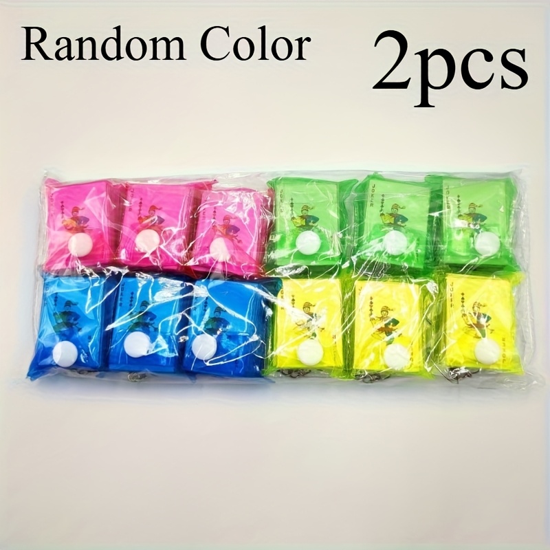 Image of 2pcs Portable Mini Playing Card Keychain Small Board Game Keychain 4cm/1.57" Christmas, Thanksgiving Gift, Party Game
