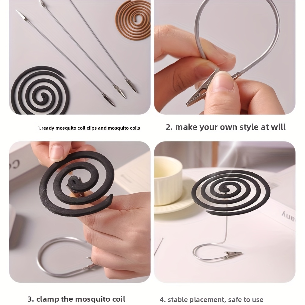 a set of 5pcs including a double ended mosquito coil holder a metal business card holder a multi functional alligator clip an stick holder and a   stand Product details 5