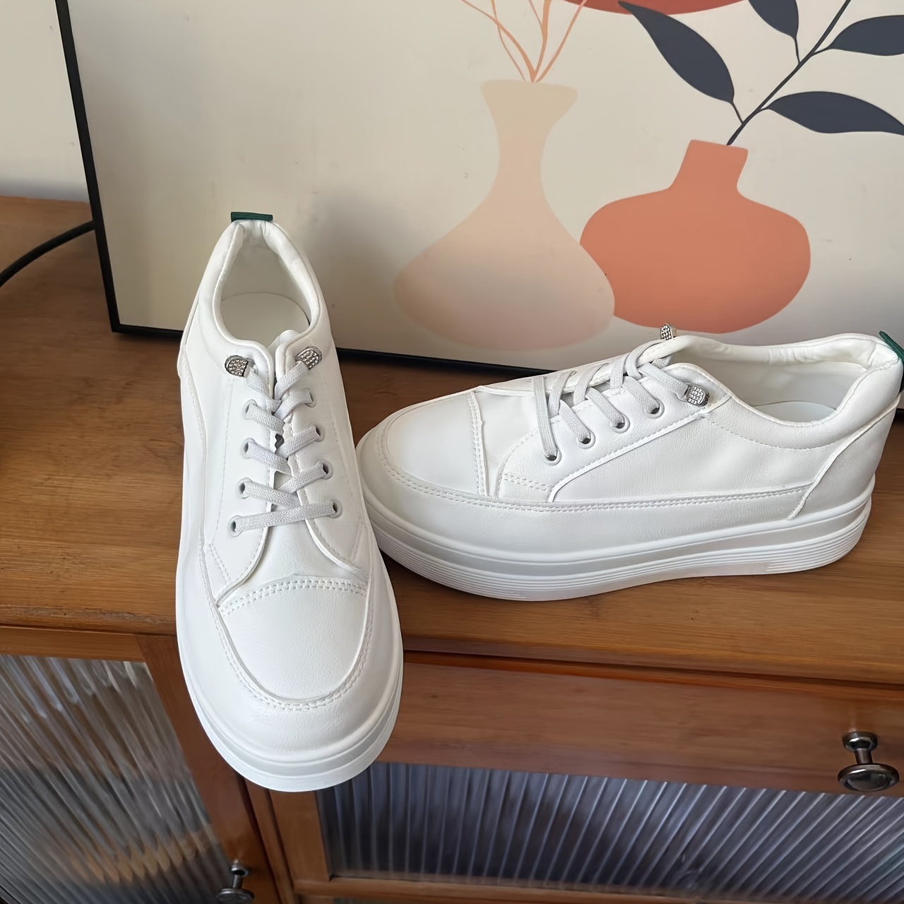 Baskets Russell & Bromley Femme – Skatepark High Top – Toile Blanche – Taille 7 UK (40 EU)