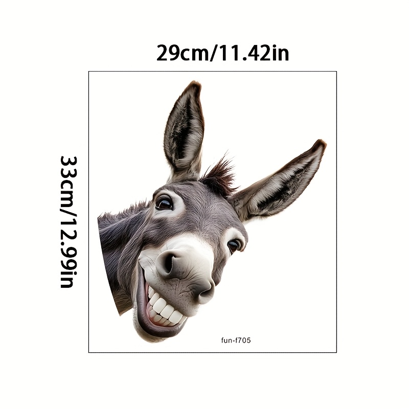 1pc, Donkey Wall Sticker, Removable High Quality Pvc Decal, Suitable For Wall Decoration, 11.42in X 12.99in