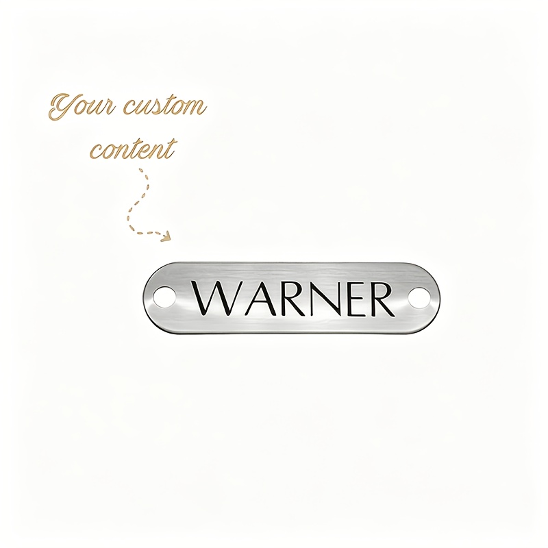 TEMU [customization] Personalized Customizable Engraved Head Collar Soft Neck Collar Nameplate, Brushed Stainless Steel Equestrian Name Tag, Suitable