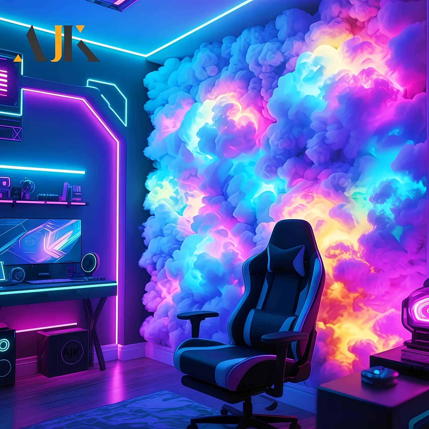 AJK LED Cloud Light with Music Sync RGB Changing