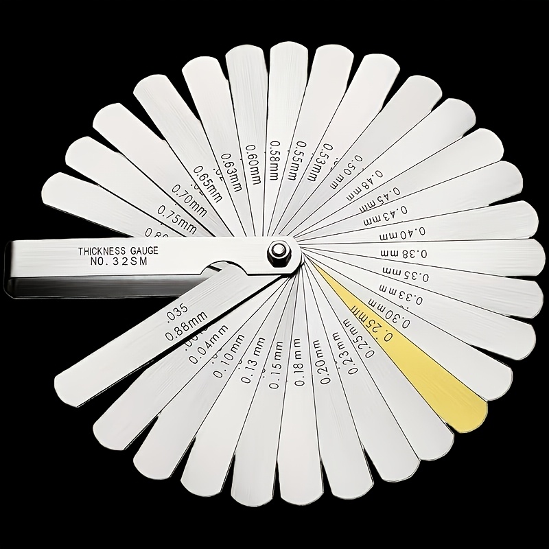 32 in 1   feeler gauge set thickness gauge precision instrument calibration   gauge automotive   feeler gauge set