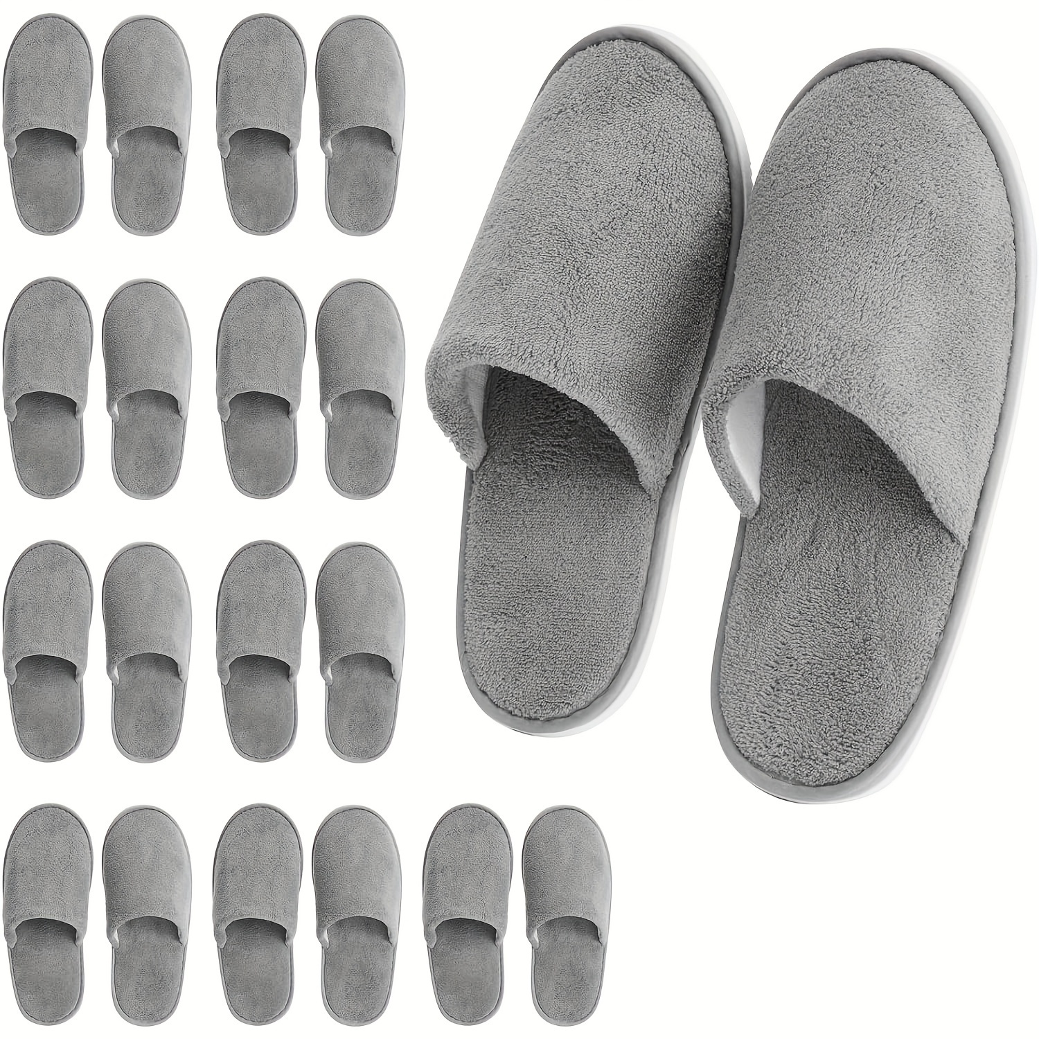 

10 Pairs Guest Disposable Slippers, Bulk For Hotel, Spa, Shoeless Family, Disposable Slippers For Spa Guests Hotels Travel, (us Men Size 11, Women Size 12)