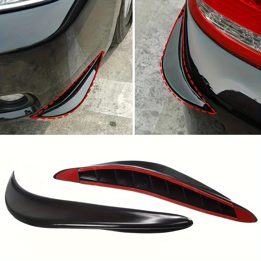 

2pcs Pvc Car Bumper Corner Guards - Easy Install, Sporty Look, Scratch & Collision Protection Rear Bumper Protector Car Side Protector
