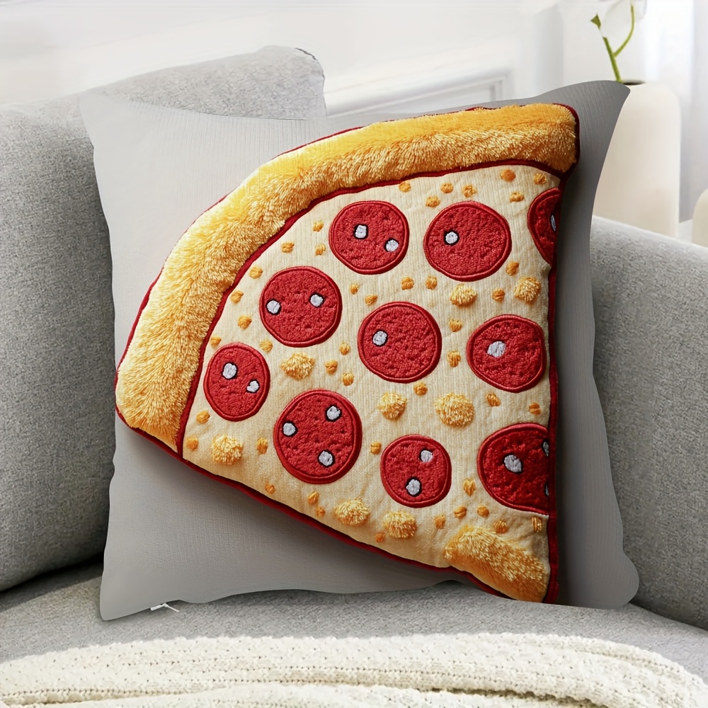1pc giant pizza plush pillow 18x18 inch ultra soft short Temu