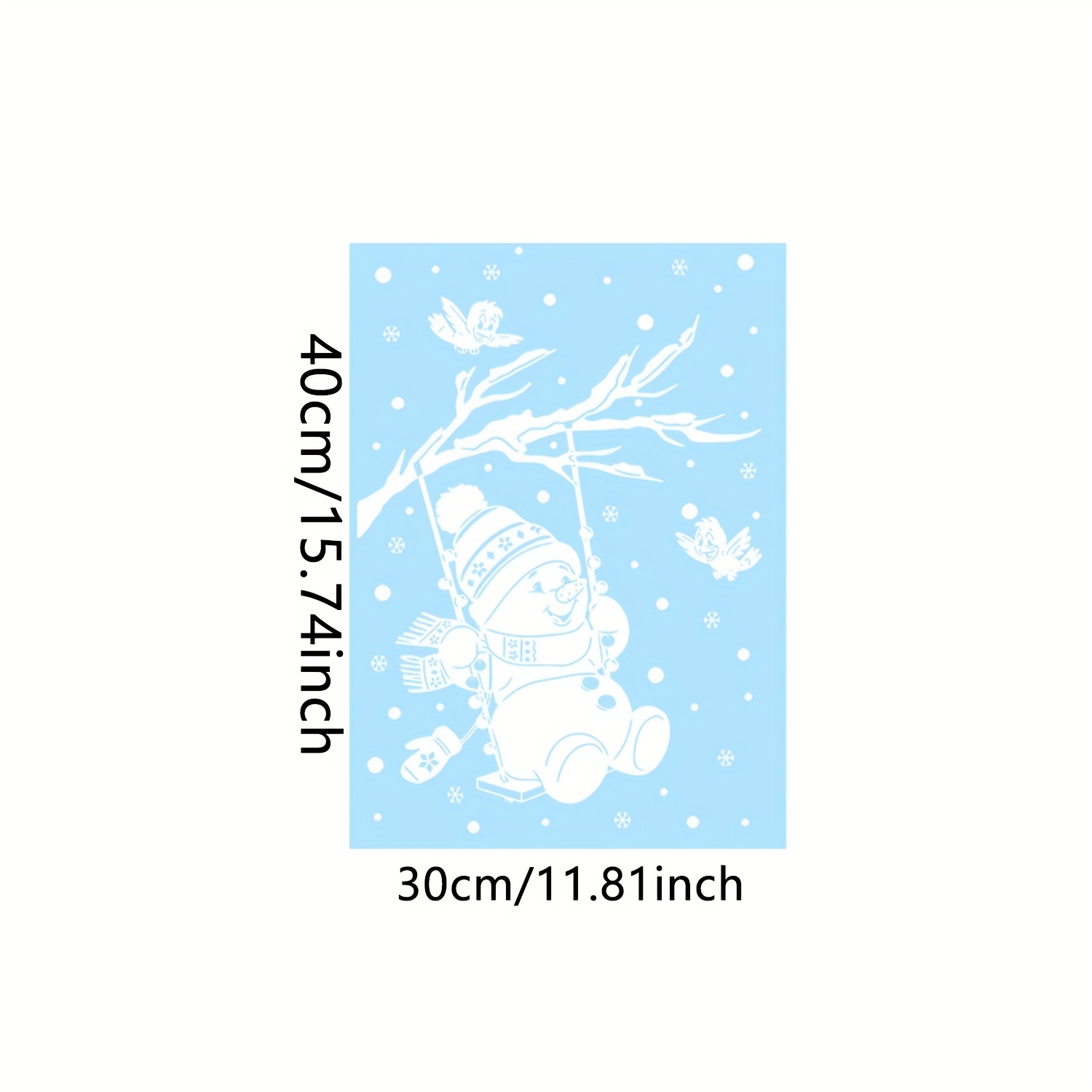 Image of 1pc Christmas Snowman, , And Snowflake Static Cling Window Sticker For Shopping Mall, Home, And Glass Christmas Decoration