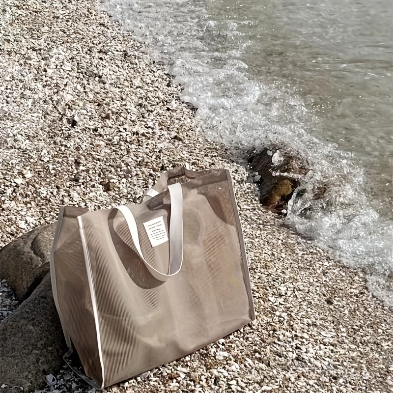 Image of 1pc Mesh Mommy Tote Bag, A Shoulder Bag For Mothers And, Perfect For , Storage For Diapers, Bottles, And Formula, A Multifunctional Mommy Bag
