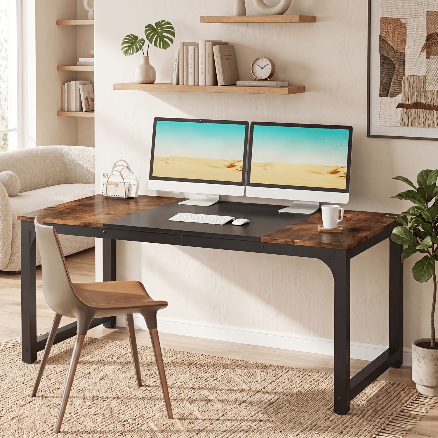Image of Large Office Computer Desk With Thicken Frame, 63''modern , Simple Workstation Business Furniture For Home Office, Designed Furniture, Furniture For Home.(only Table)