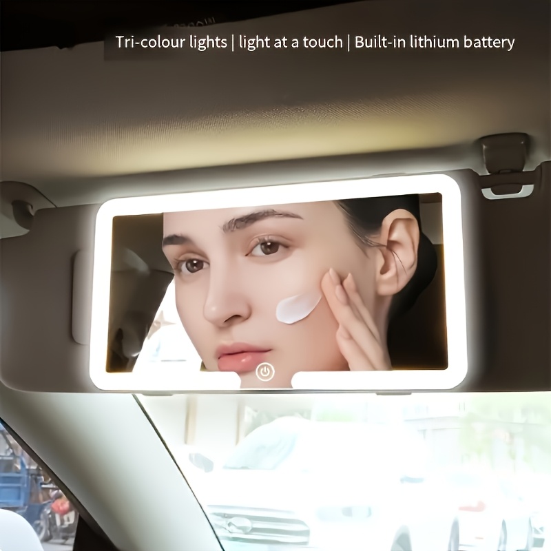 TEMU Automobile Makeup Mirror, Illuminated Car For Vehicles, Mirror, Car Lighted Mirror