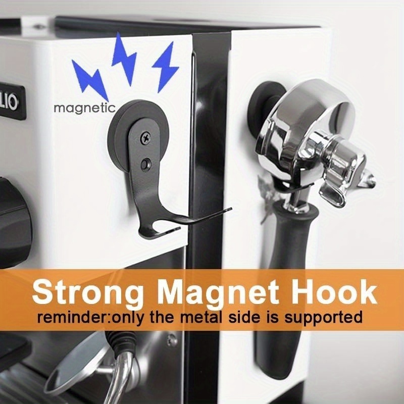 Image of Heavy-duty Magnetic Coffee Filter And Tamper Holder - - Organizer For Espresso Machines With A Strong Magnetic Base, Durable Construction, Suitable For Home/commercial Use, Compatible With , Rancilio