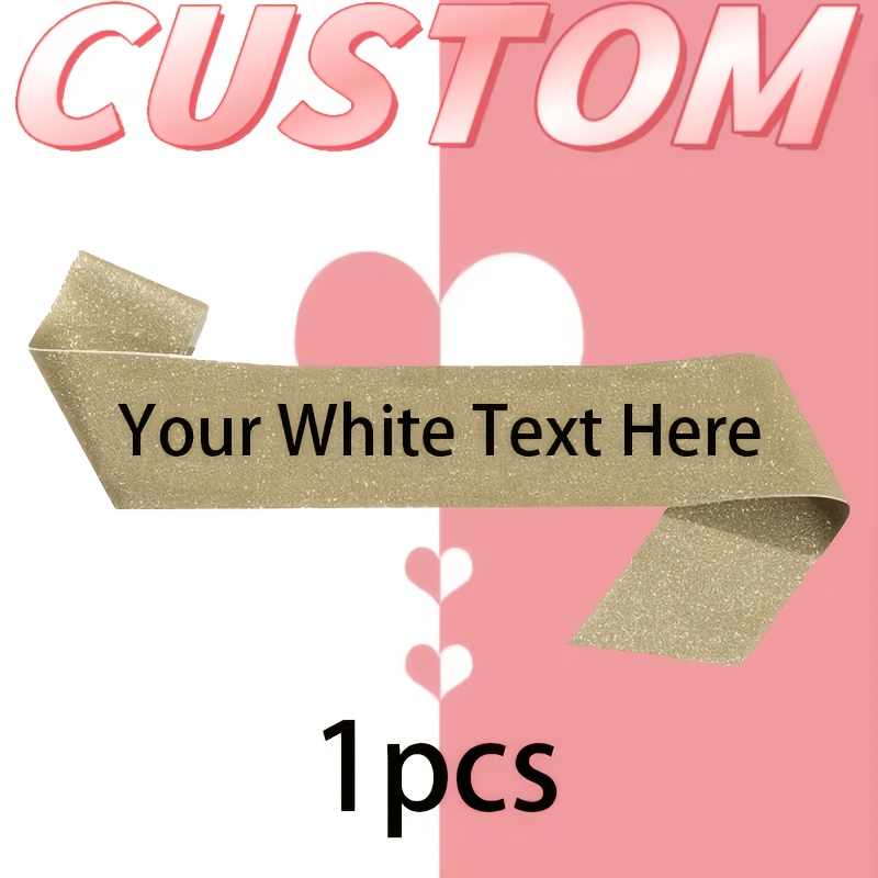 TEMU 1pc Customizable Personalized Elegant Sequined Sash, Text/name - Personalized Birthday Sash, Custom Mom-to-be Sash, Customizable Sweet Sash,
