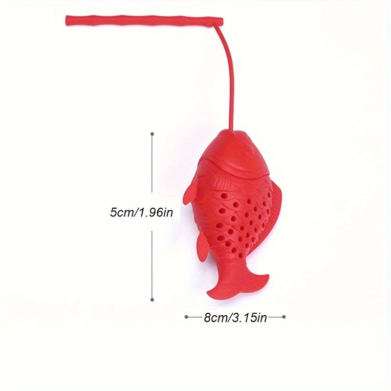 cute little fish tea strainer silicone tea infuser food grade silicone home tea brewing tool for hygiene and   details 3