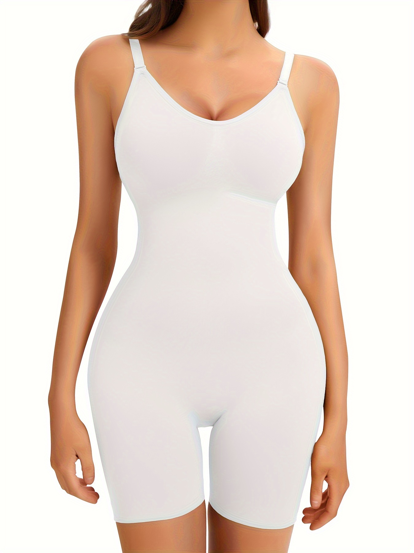  Women Shapewear Tummy Control Bodysuit Butt Lifter Full Body  Shaper Seamless Sleeveless Top V-Neck Camisole Jumpsuit : Clothing, Shoes &  Jewelry