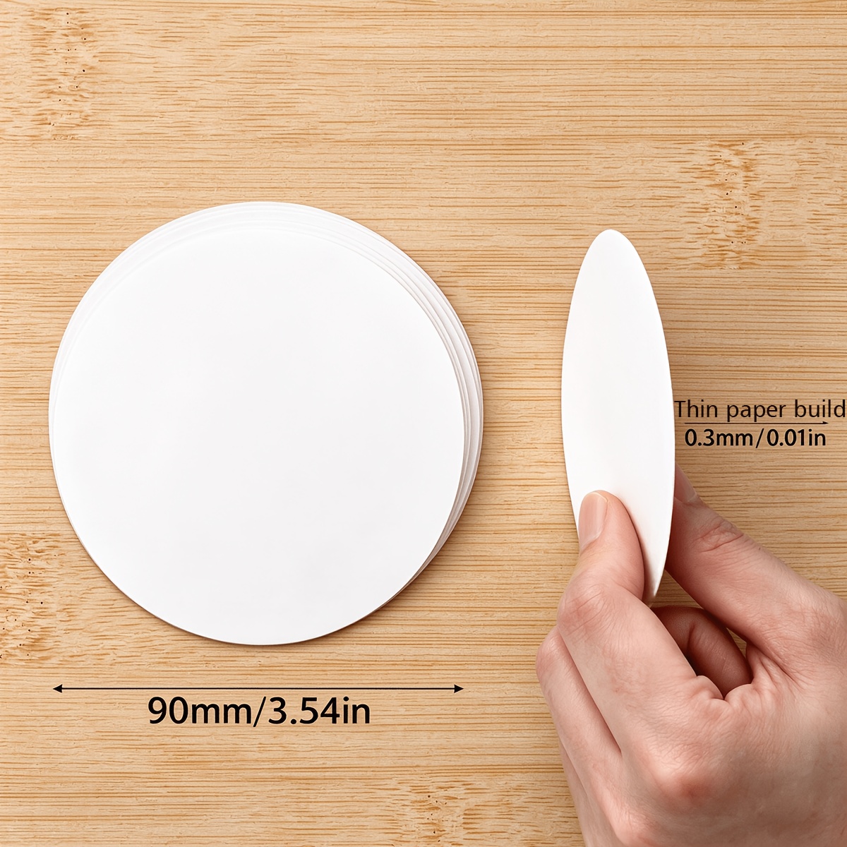 TEMU Sous-verres ronds personnalisés en papier avec photo, téléversez votre image, set de table personnalisé pour décorations de table de fête