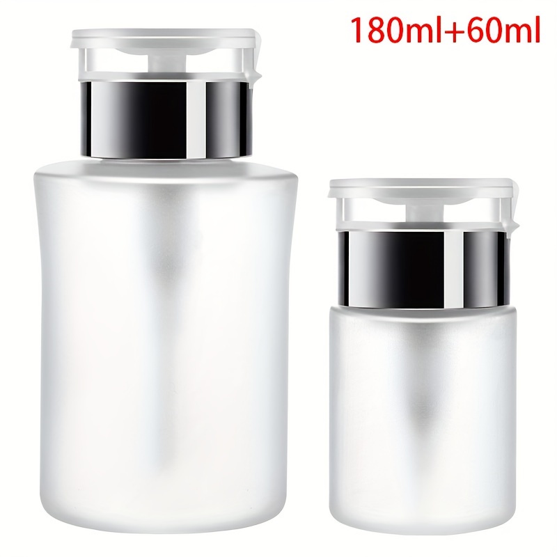TEMU 60/150/180/250ml Bouteille Distributrice à Pompe Professionnelle pour Vernis à Ongles et Démaquillant - Facile et Efficace, Flacon Vide