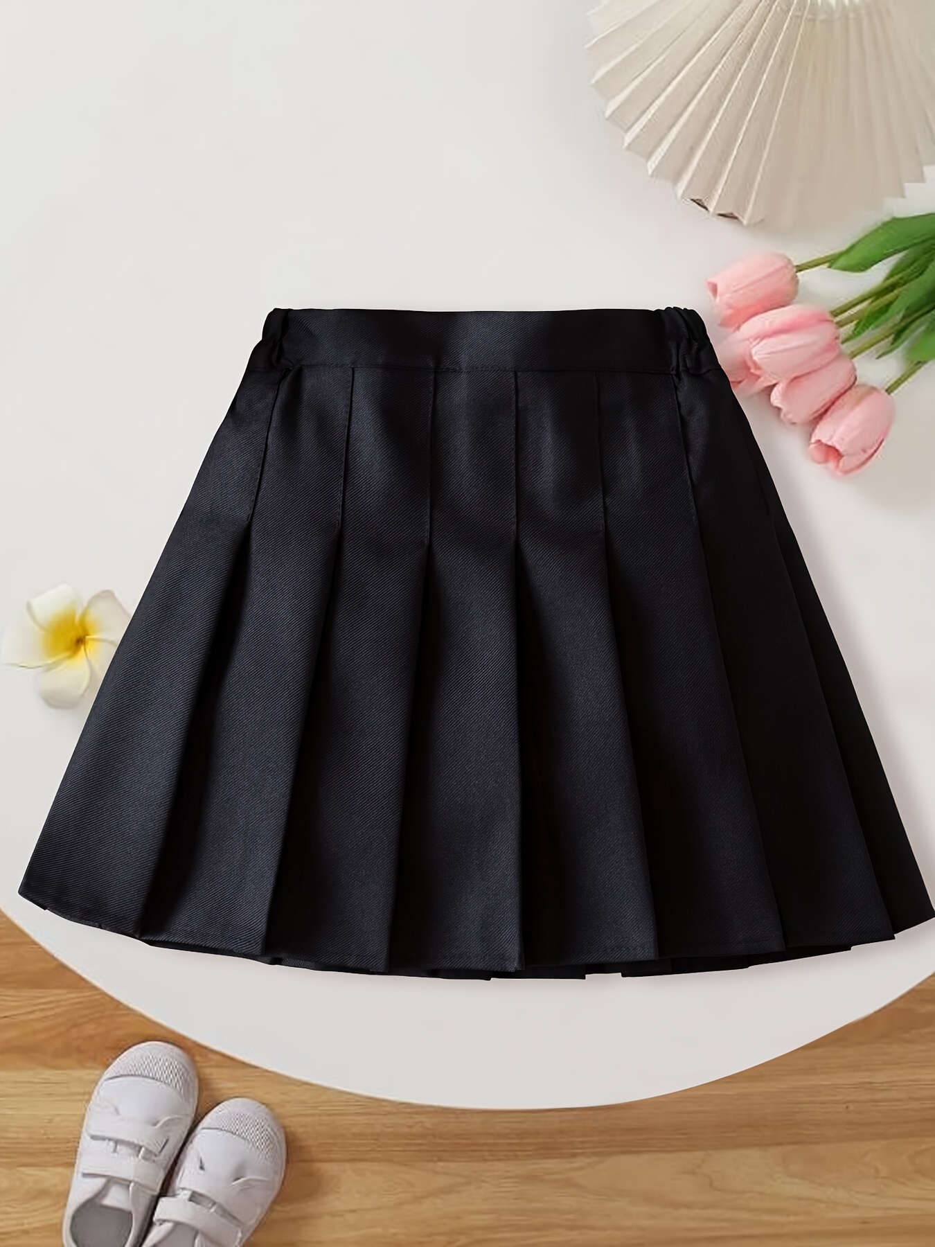 falda plisada cintura elástica niñas estilo Temu Chile