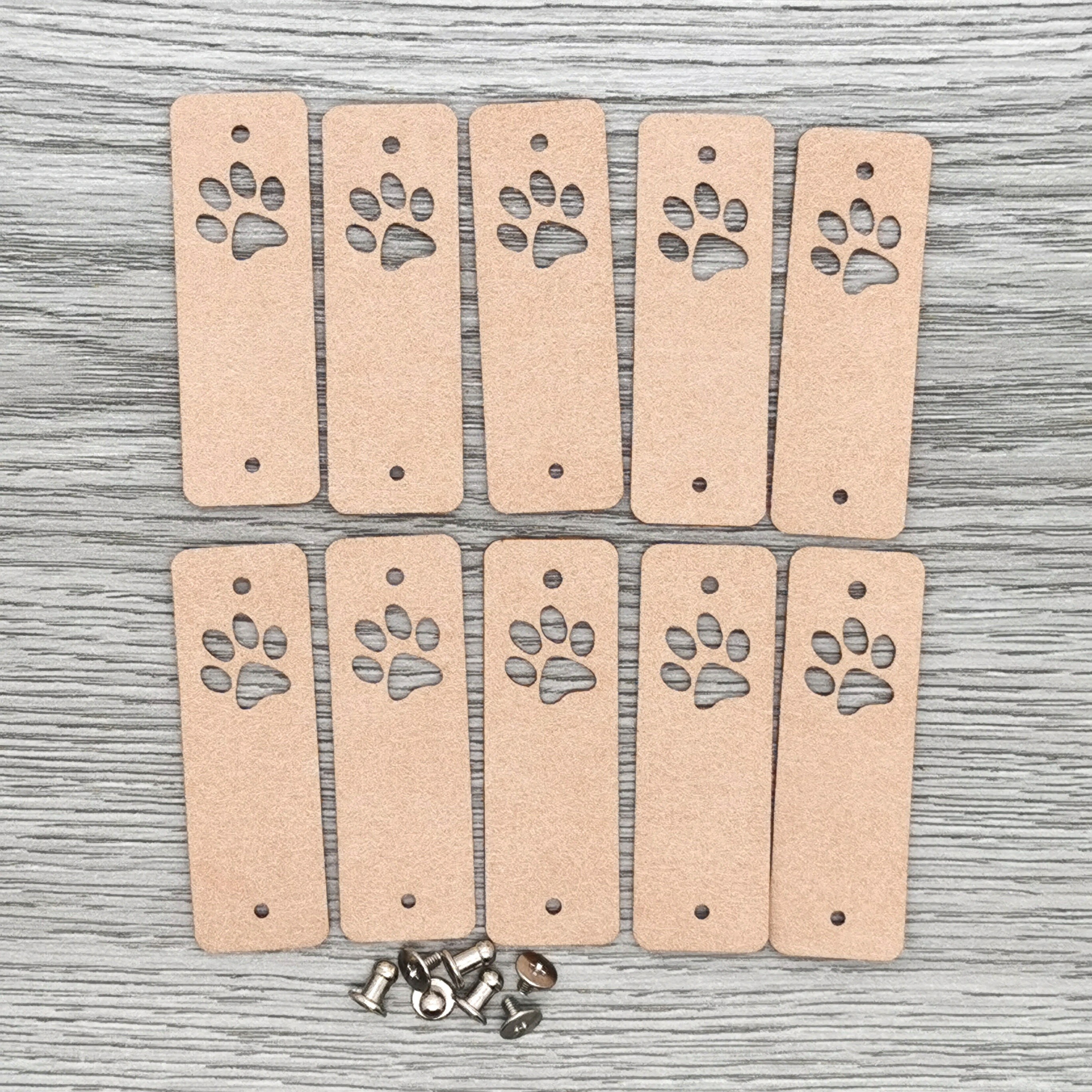 TEMU 10 Handmade Tags With Hollow 'footprint' Designs, With 10 Sets Of Nails, Crochet Hang Tags, Handmade Products, Handmade Product Labels, And
